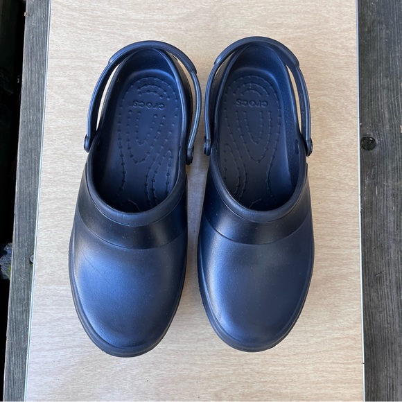 CROCS Black Mercy Slip Resistant Work Clog Sz 7 - Picture 7 of 15